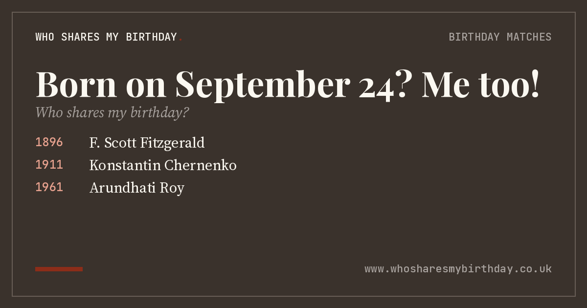 Born on September 24