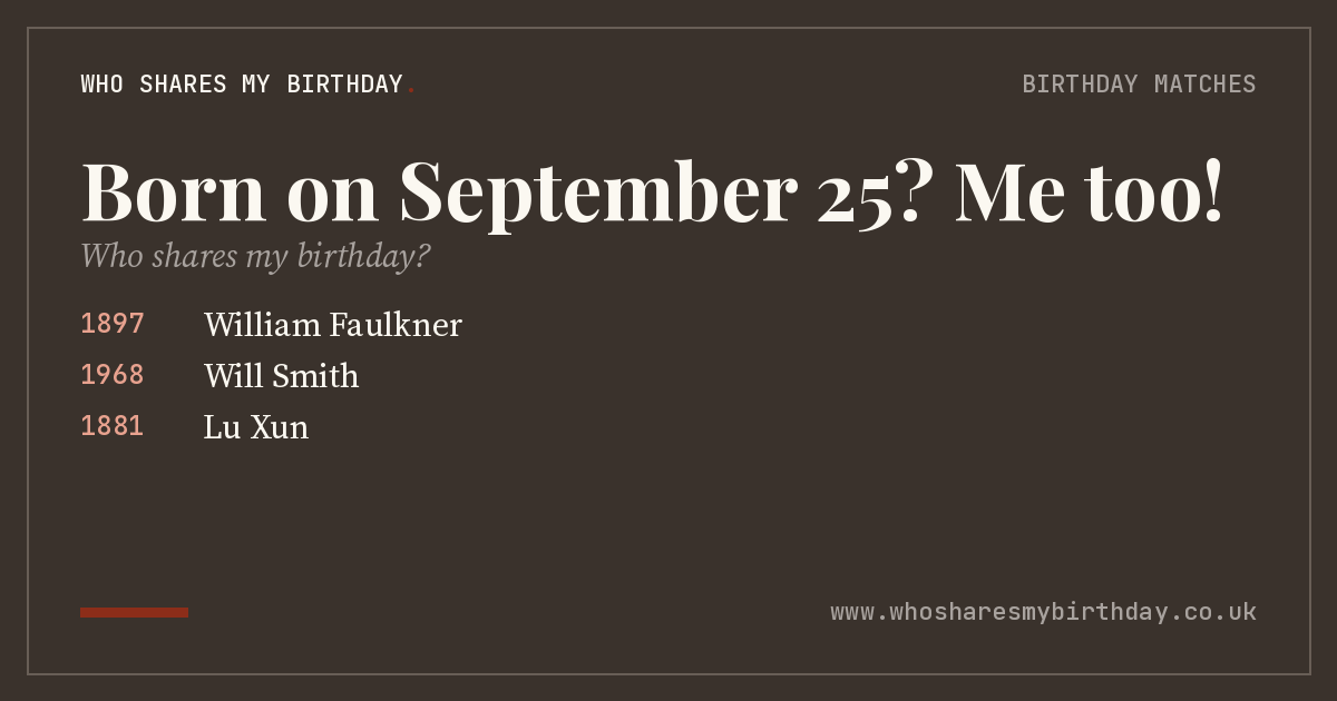 Born on September 25