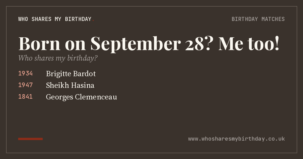 Born on September 28