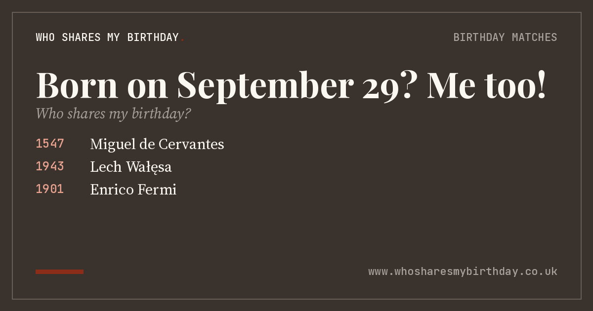 Born on September 29