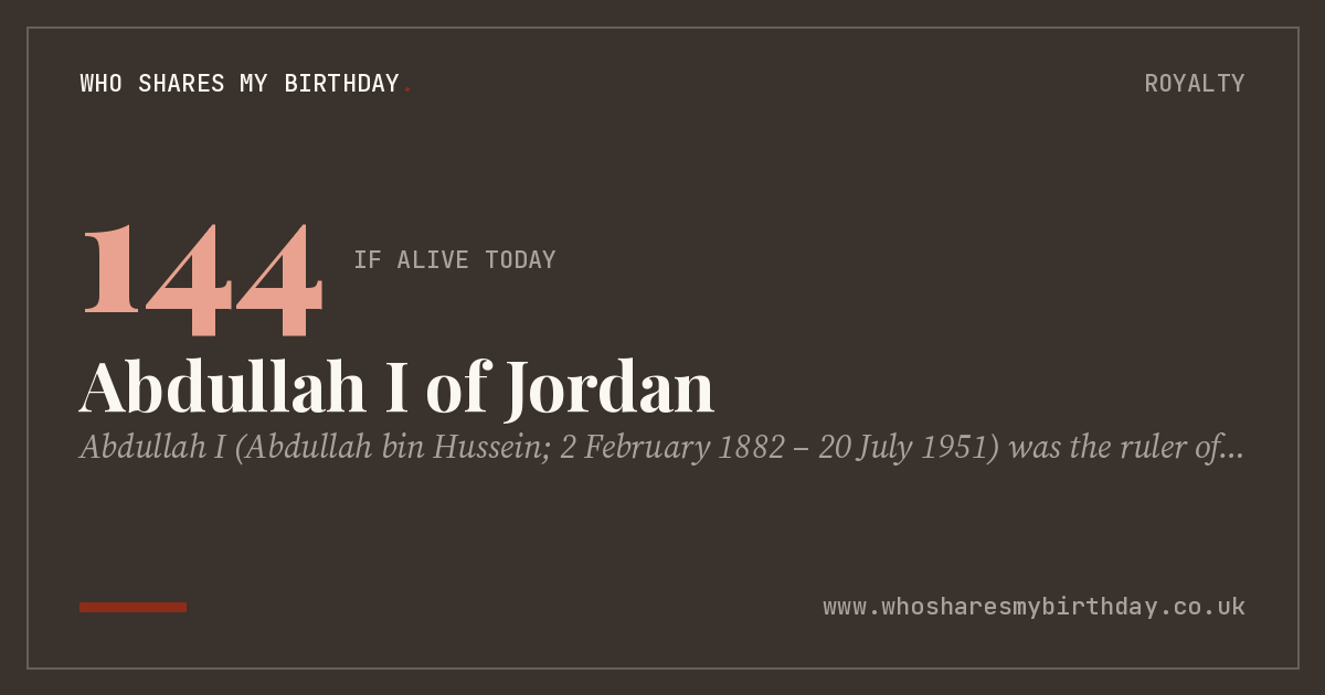 Abdullah I of Jordan