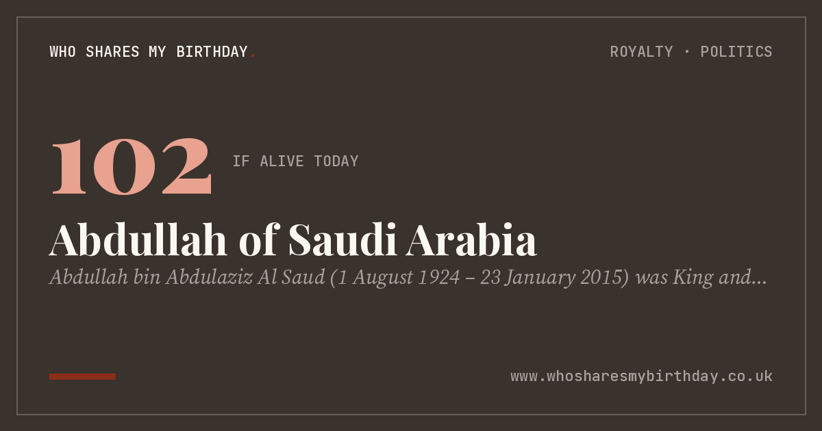 Abdullah of Saudi Arabia