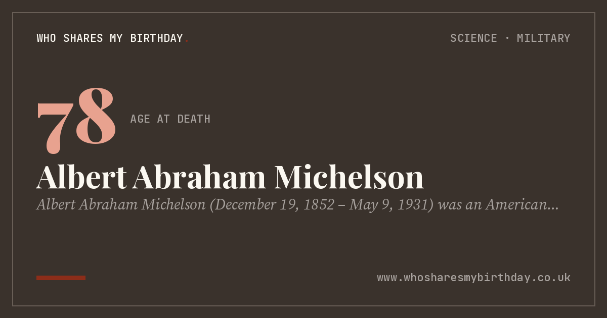 Albert Abraham Michelson