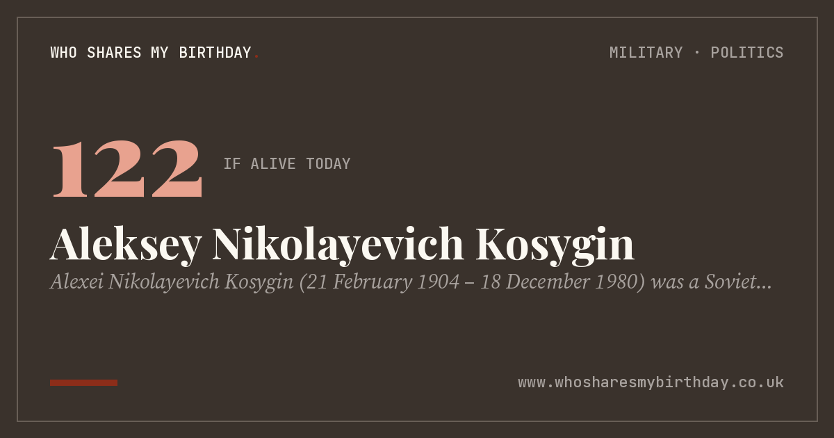 Aleksey Nikolayevich Kosygin