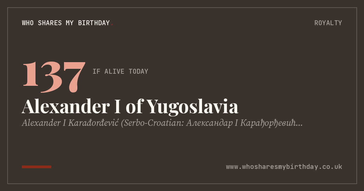 Alexander I of Yugoslavia