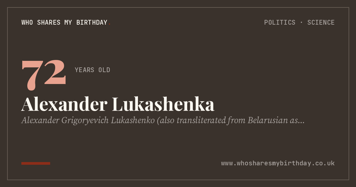 Alexander Lukashenka