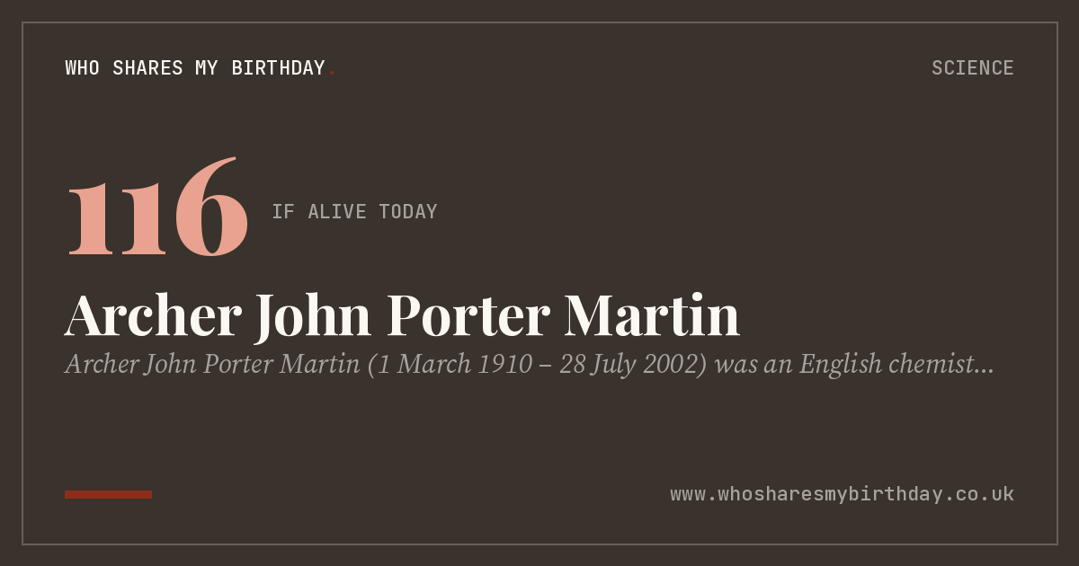 Archer John Porter Martin