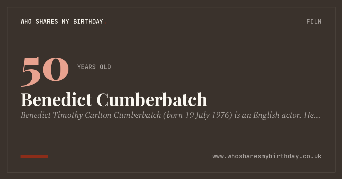 Benedict Cumberbatch