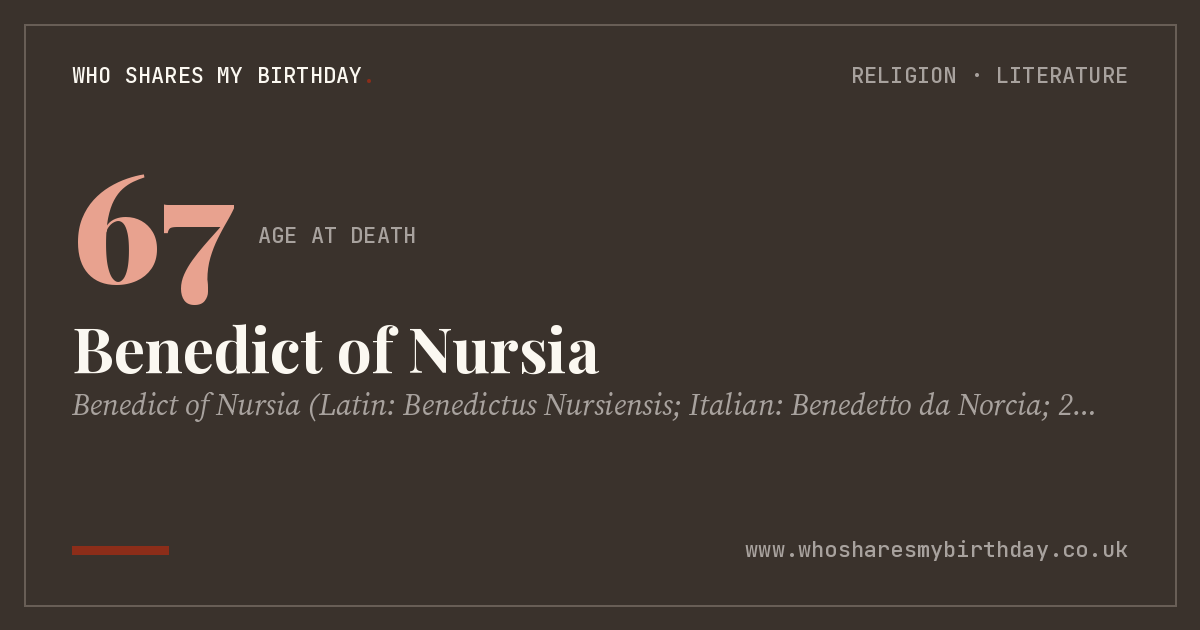 Benedict of Nursia