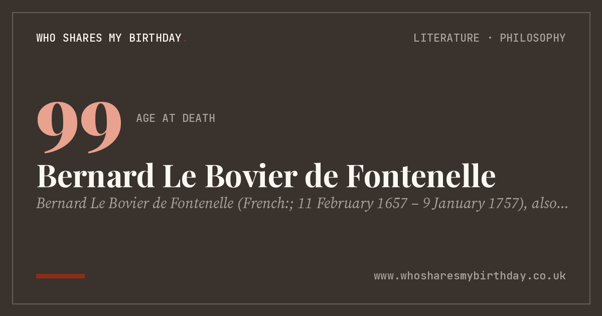 Bernard Le Bovier de Fontenelle