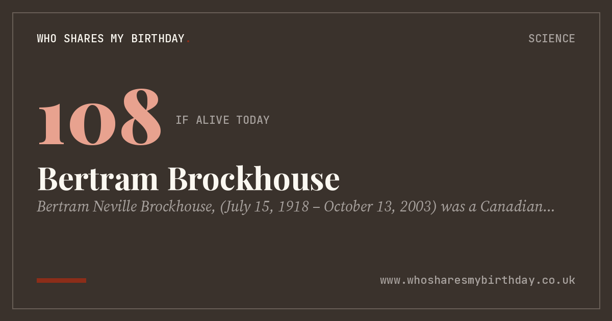 Bertram Brockhouse