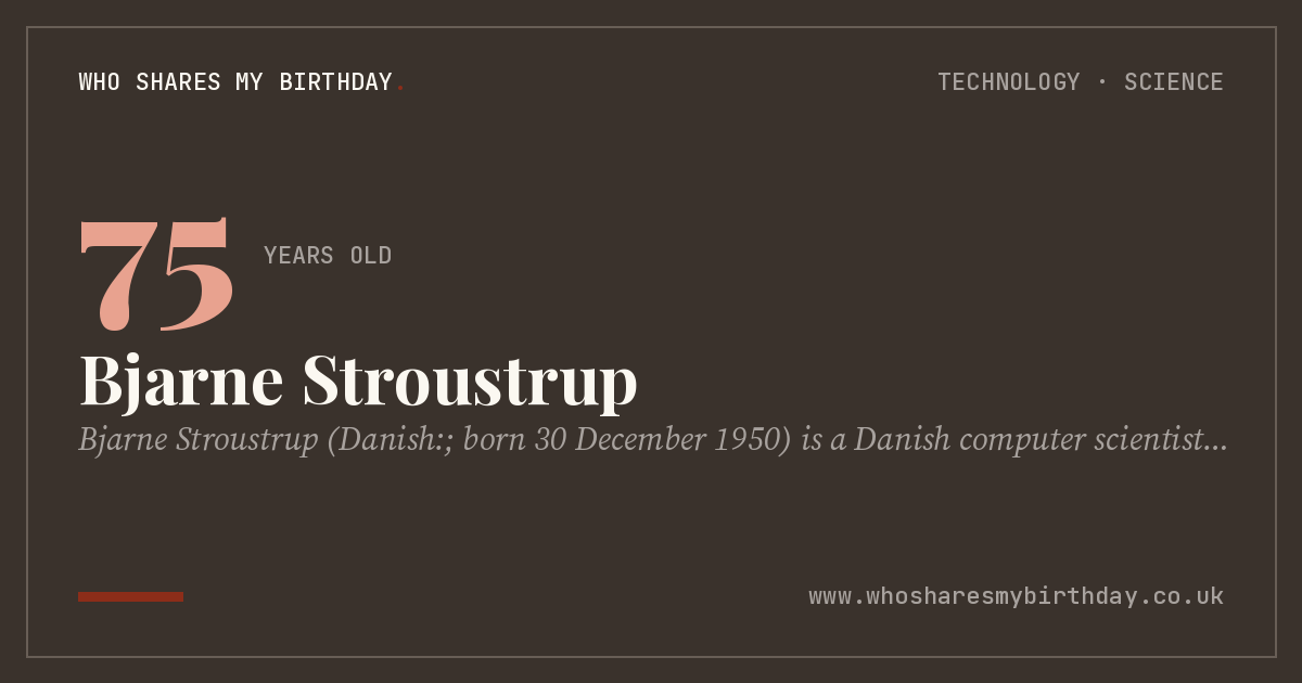 Bjarne Stroustrup