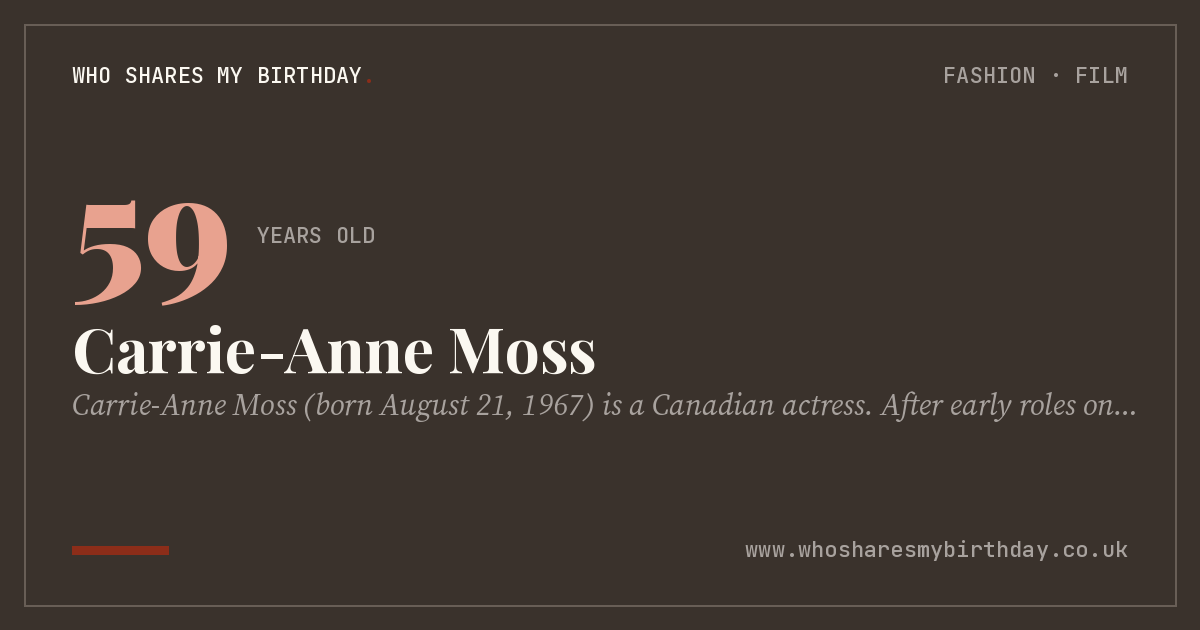 Carrie-Anne Moss