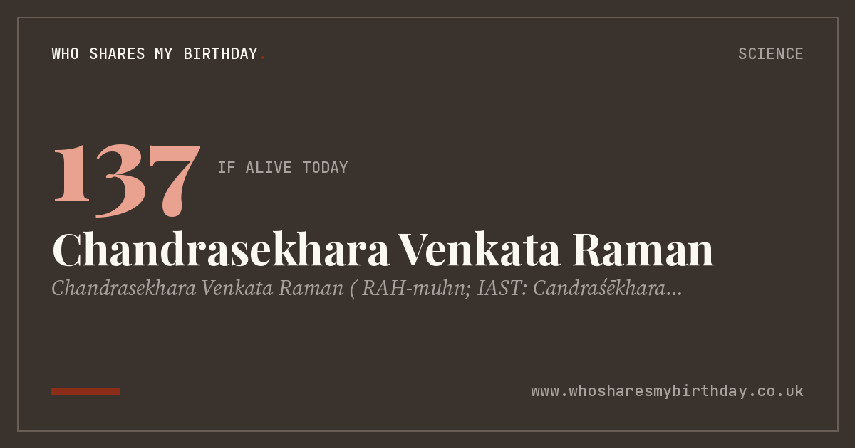 Chandrasekhara Venkata Raman