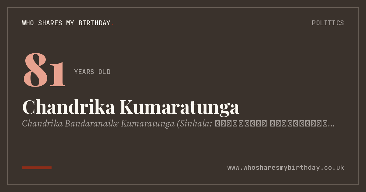 Chandrika Kumaratunga