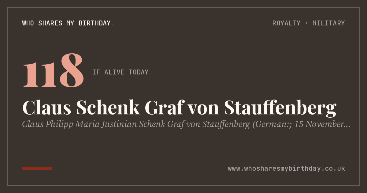 Claus Schenk Graf von Stauffenberg
