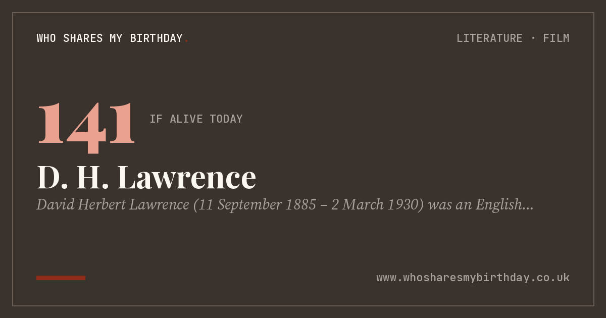 D. H. Lawrence