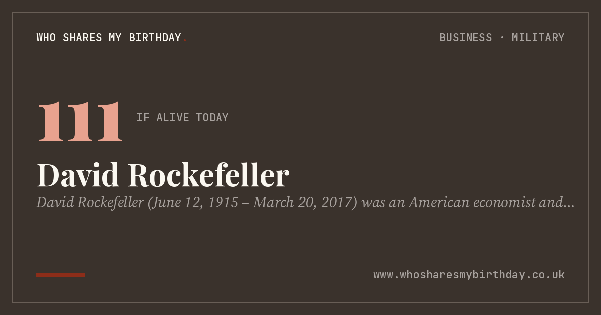 David Rockefeller
