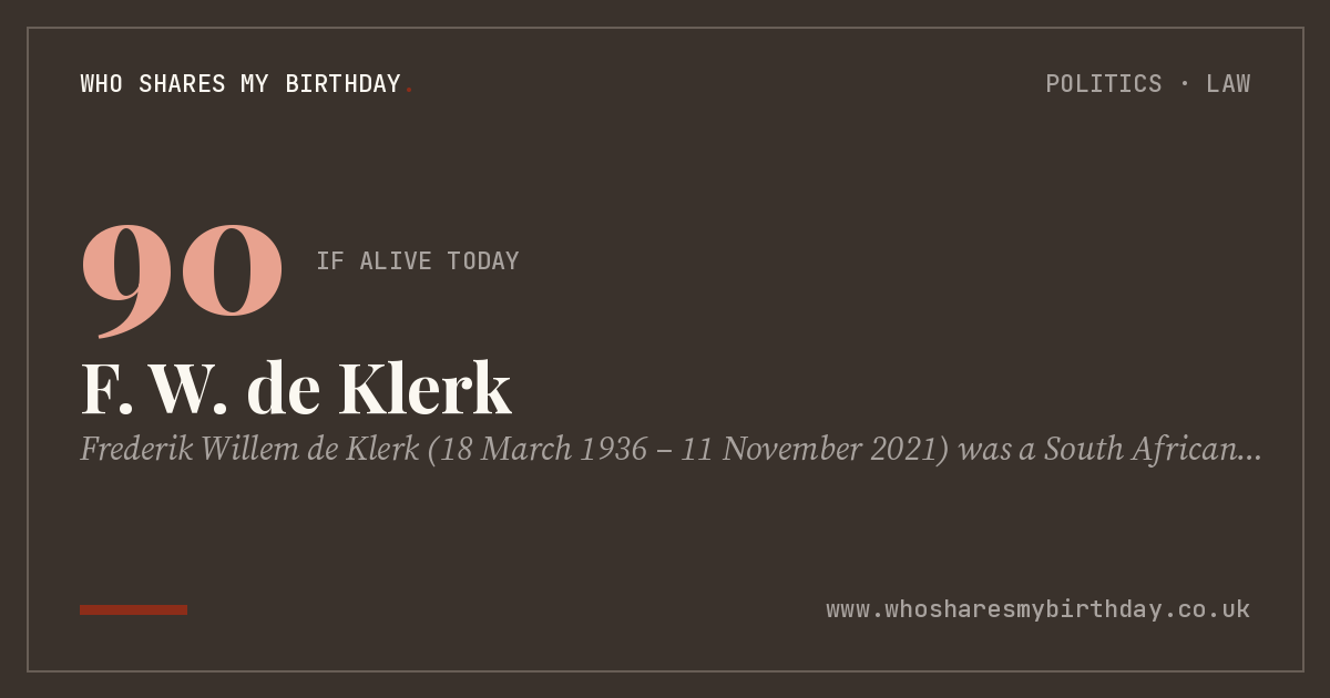 F. W. de Klerk