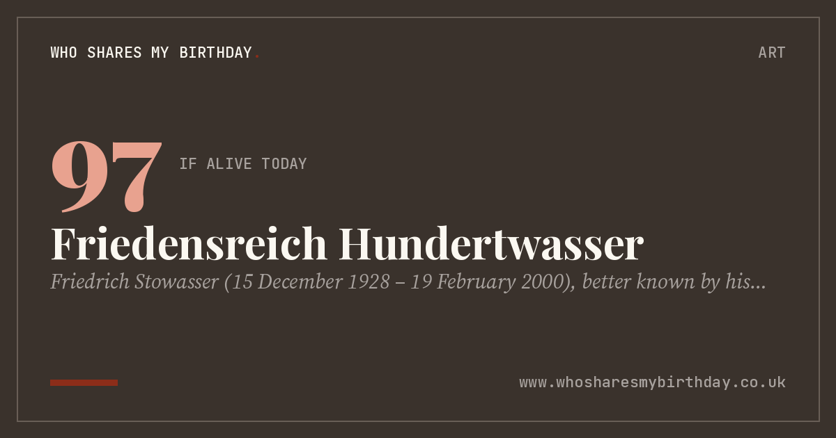 Friedensreich Hundertwasser