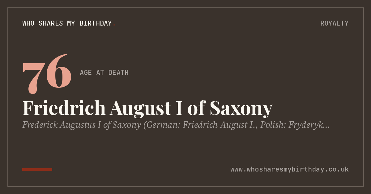 Friedrich August I of Saxony