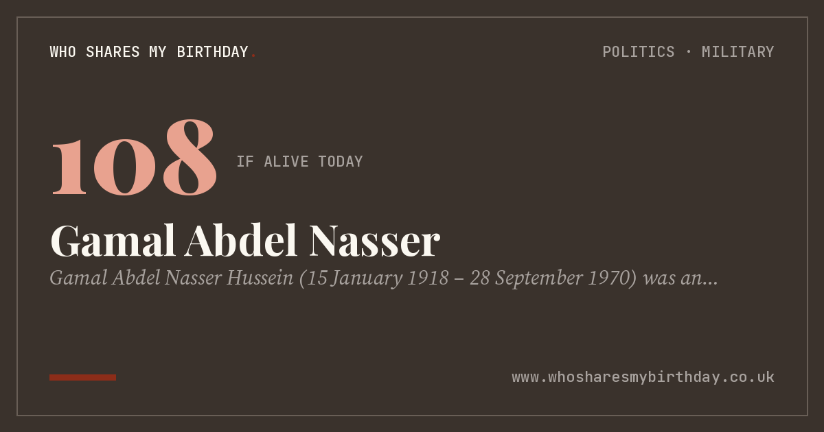 Gamal Abdel Nasser