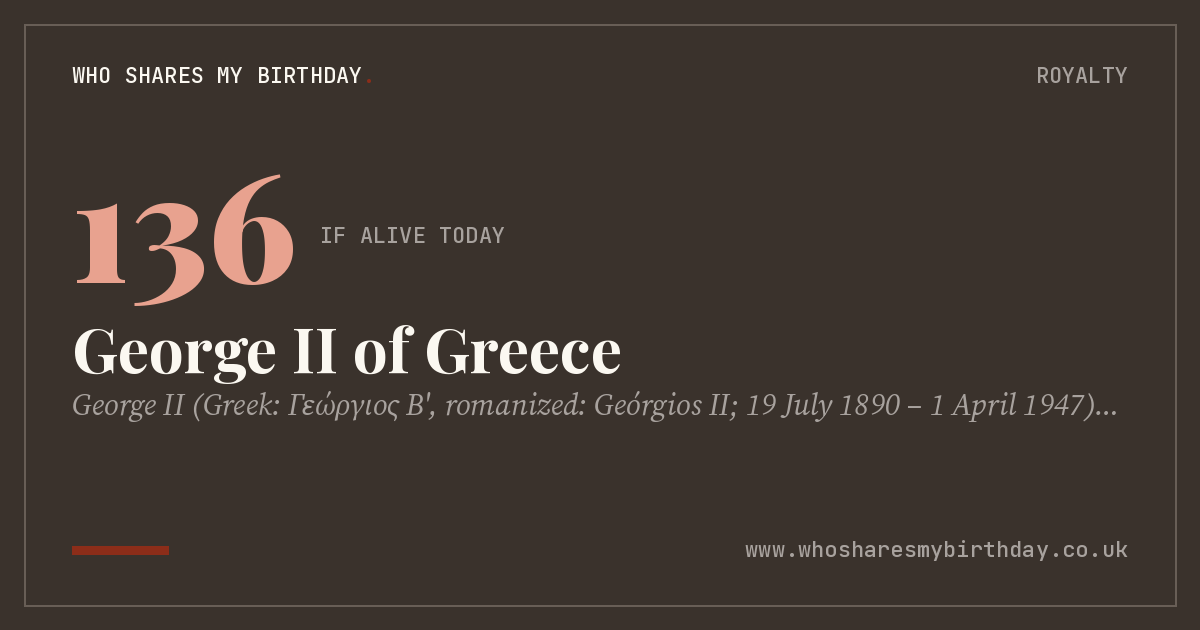 George II of Greece