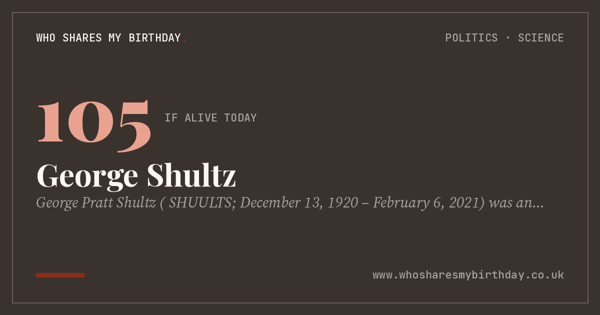 George Shultz