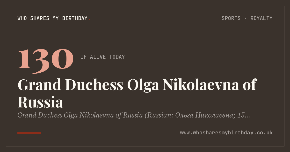 Grand Duchess Olga Nikolaevna of Russia