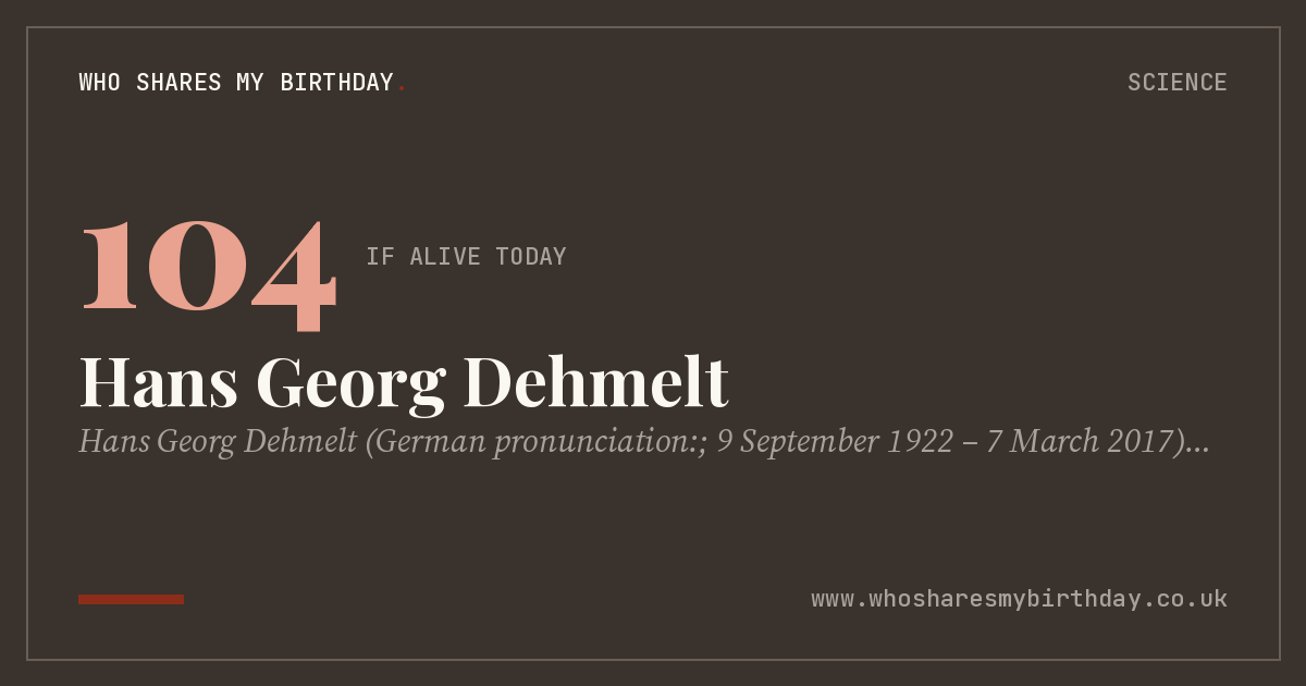 Hans Georg Dehmelt