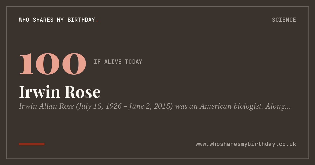 Irwin Rose