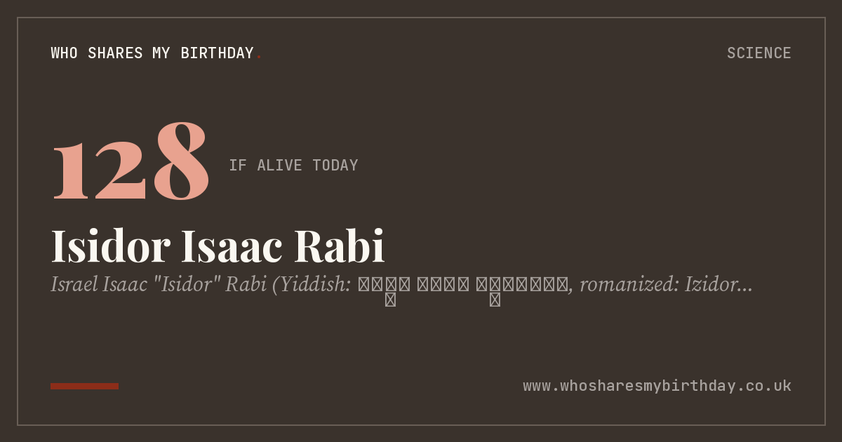 Isidor Isaac Rabi
