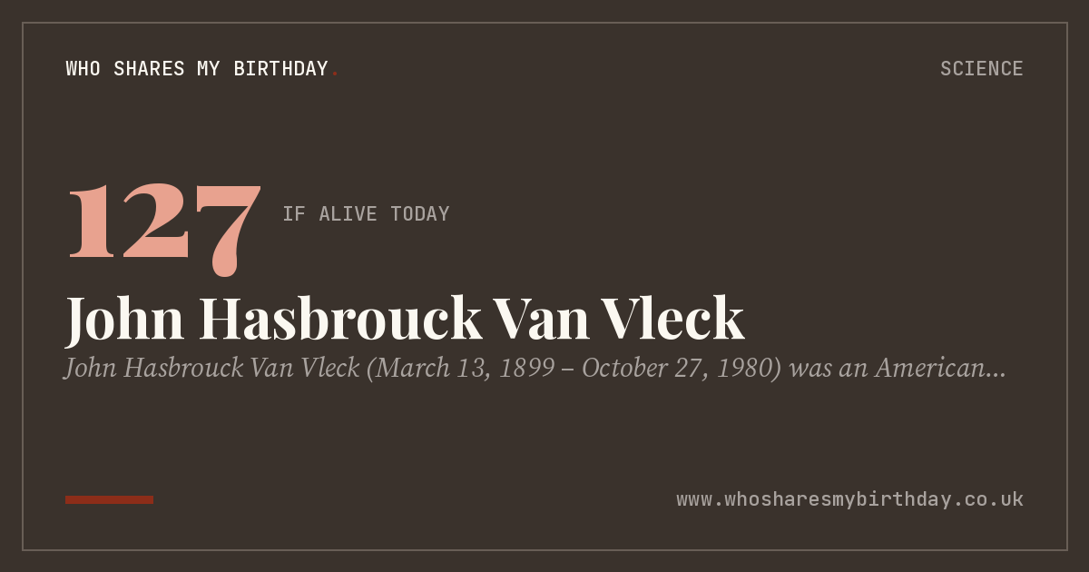 John Hasbrouck Van Vleck