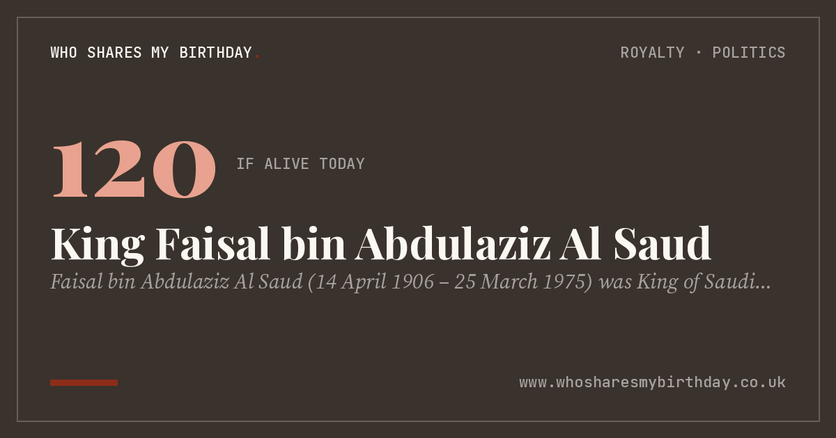 King Faisal bin Abdulaziz Al Saud