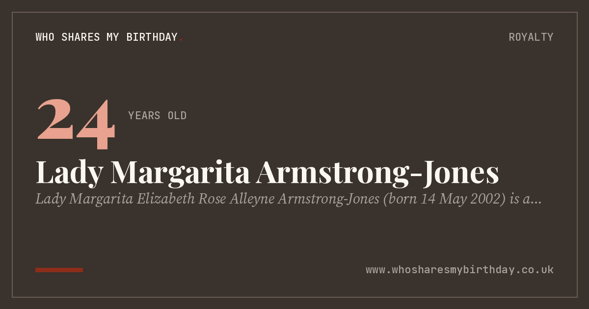 Lady Margarita Armstrong-Jones
