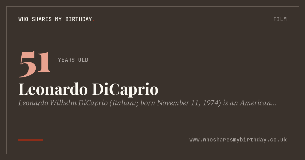 Leonardo DiCaprio
