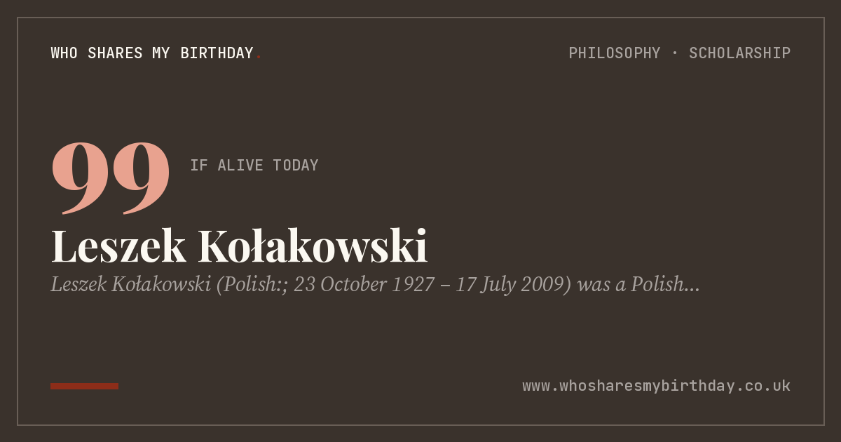 Leszek Kołakowski