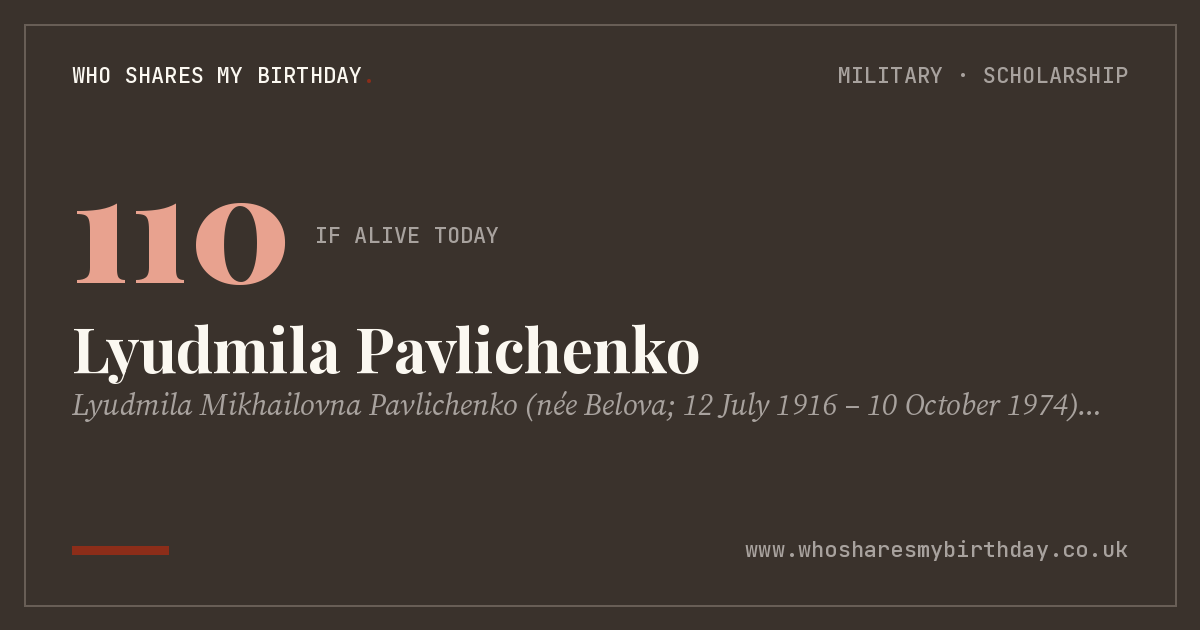 Lyudmila Pavlichenko