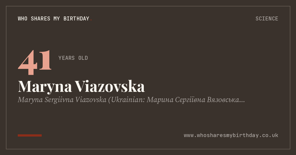 Maryna Viazovska
