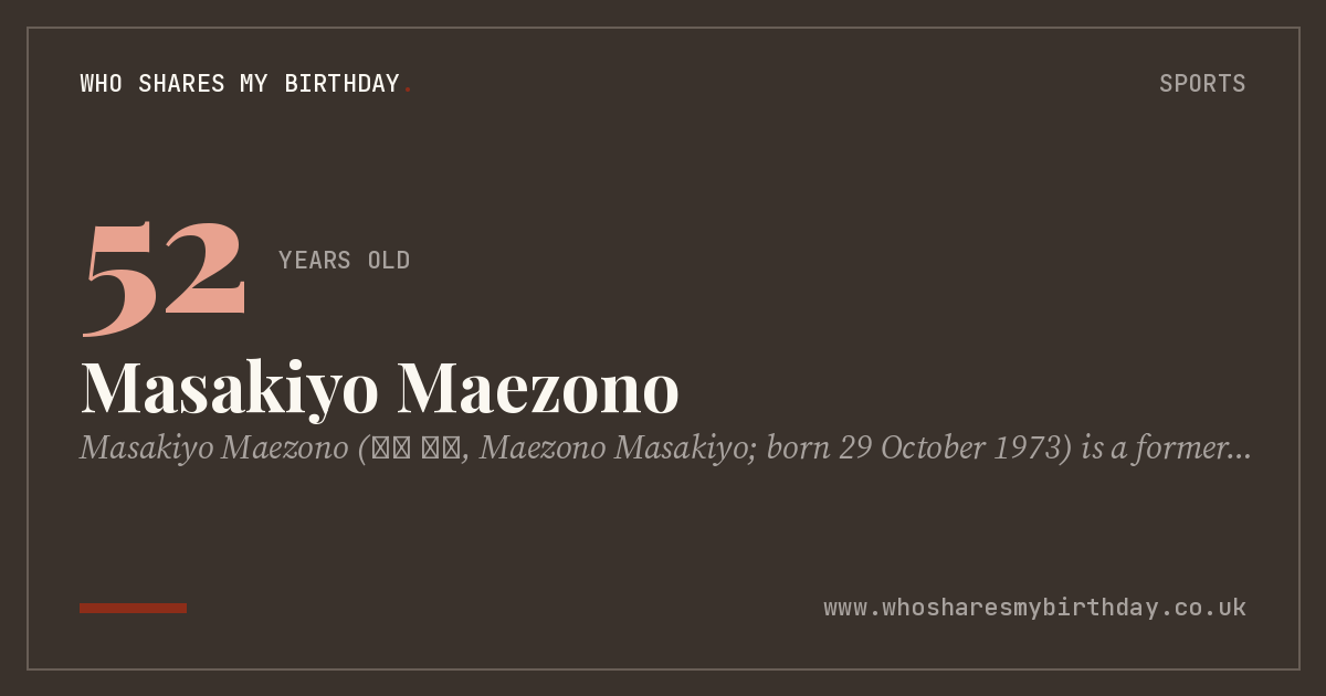 Masakiyo Maezono