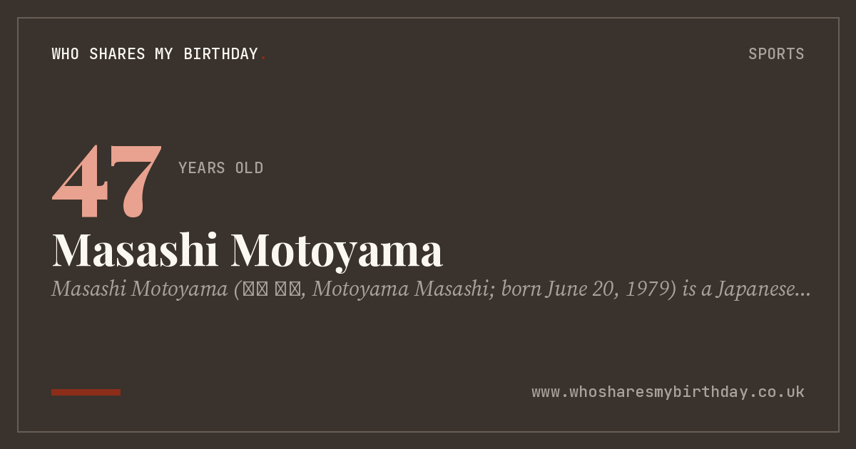 Masashi Motoyama