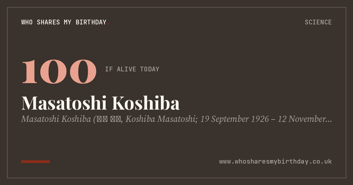 Masatoshi Koshiba
