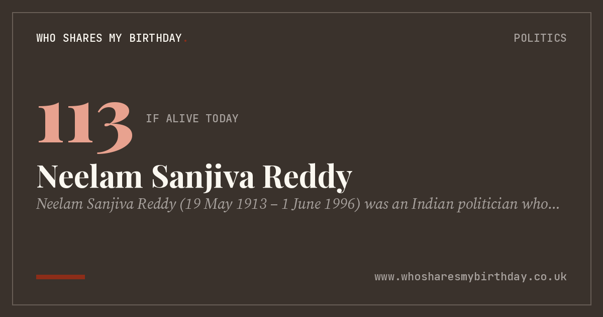 Neelam Sanjiva Reddy