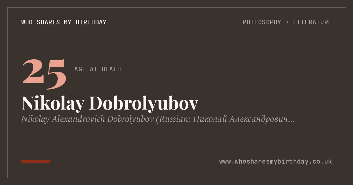 Nikolay Dobrolyubov