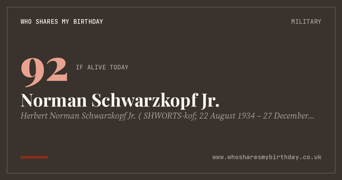 Norman Schwarzkopf Jr.