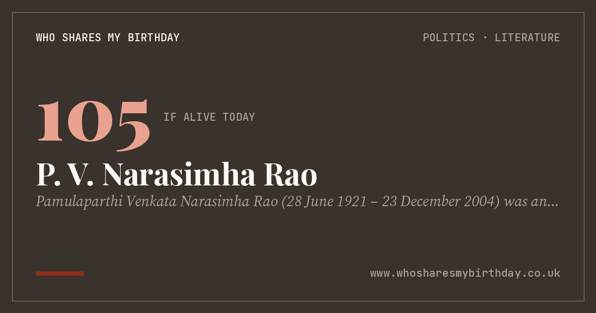 P. V. Narasimha Rao