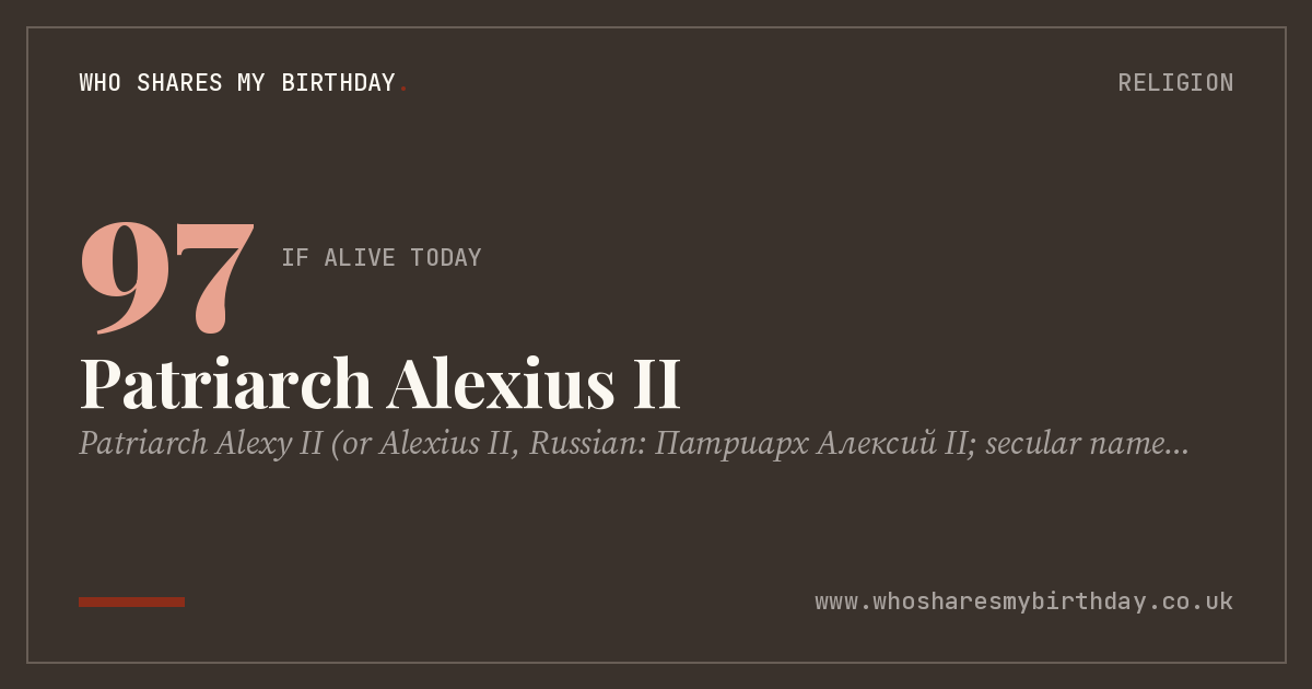 Patriarch Alexius II