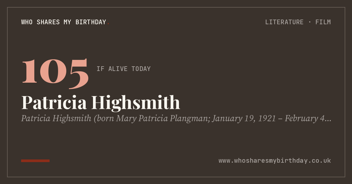Patricia Highsmith