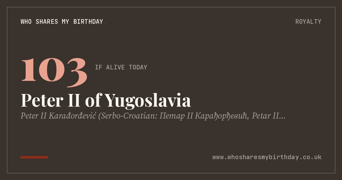 Peter II of Yugoslavia