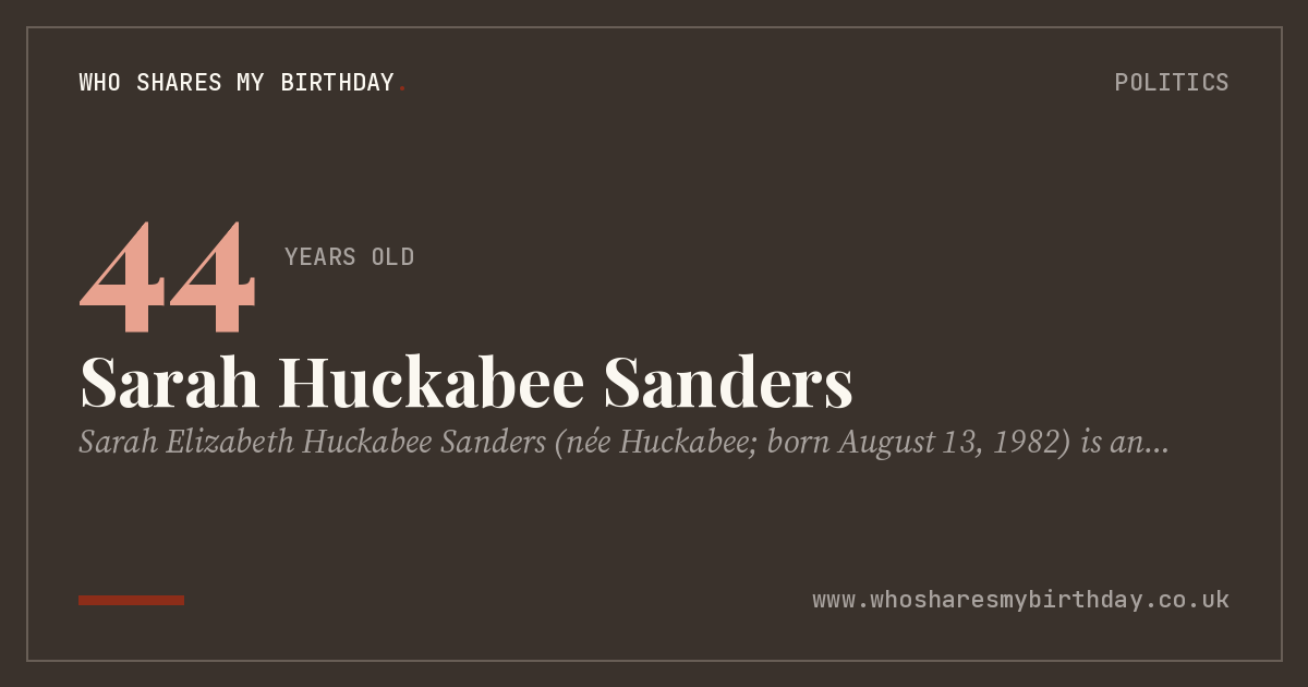 Sarah Huckabee Sanders